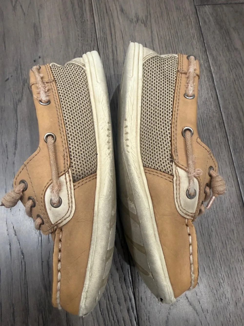Sperry Kids Moccasin Boat Shoes in Tan